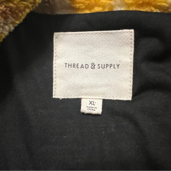 Thread & Supply Yellow Aztec and Black Quilted Women's Jacket XL - Picture 8 of 10